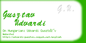 gusztav udvardi business card